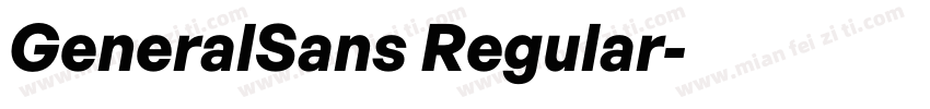 GeneralSans Regular字体转换